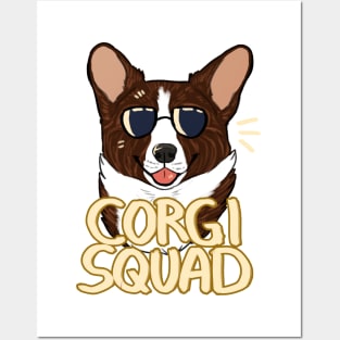 CORGI SQUAD (brindle) Posters and Art